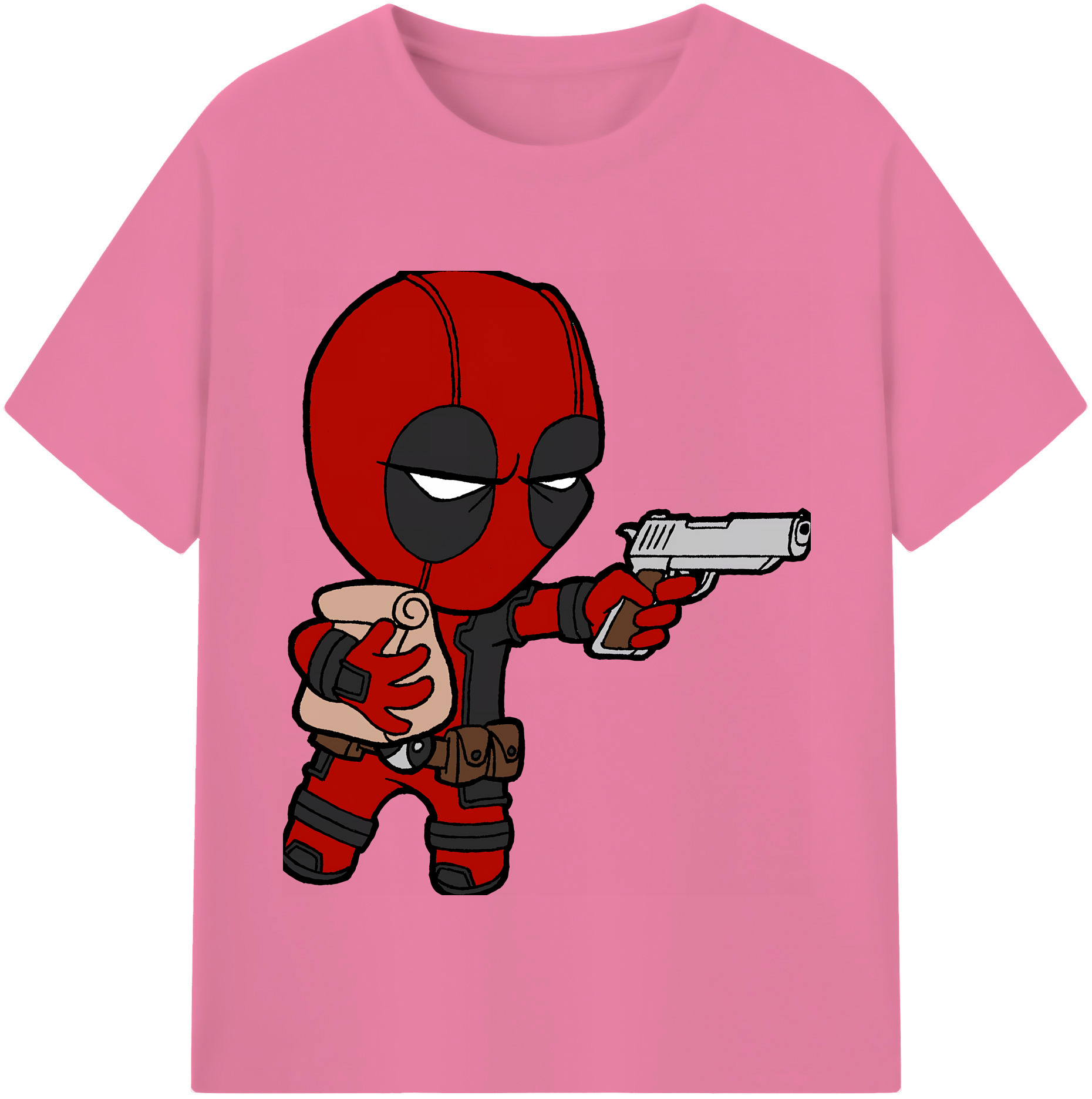 （画像用） Deadpool デッドプール 綿100％半袖Tシャツ（フロントプリント）